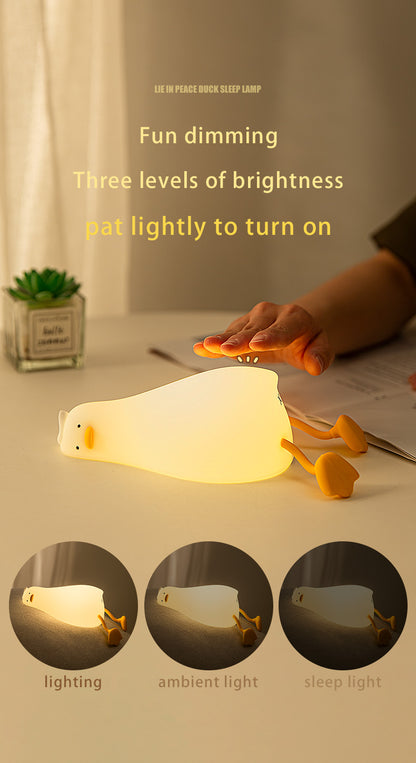 Lie in peace duck sleep lamp