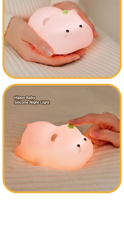 Hippo baby silicone night lamp