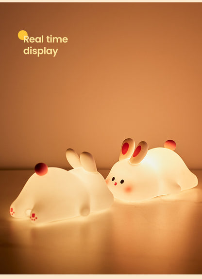 Big face rabbit silicone night light