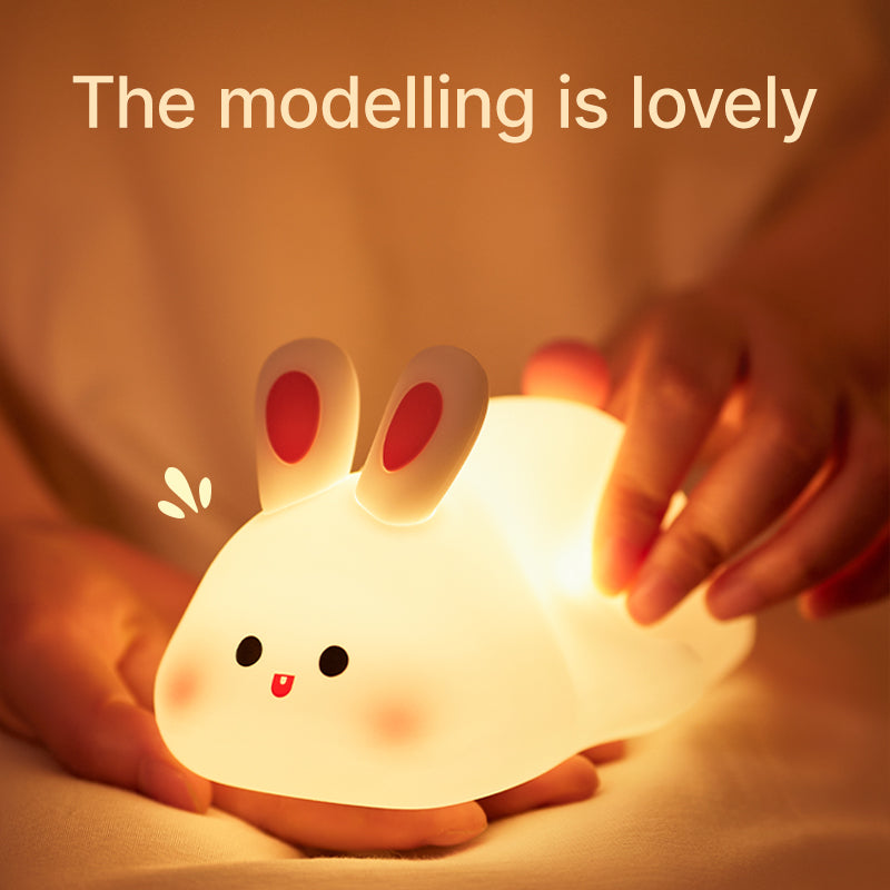 Big face rabbit silicone night light