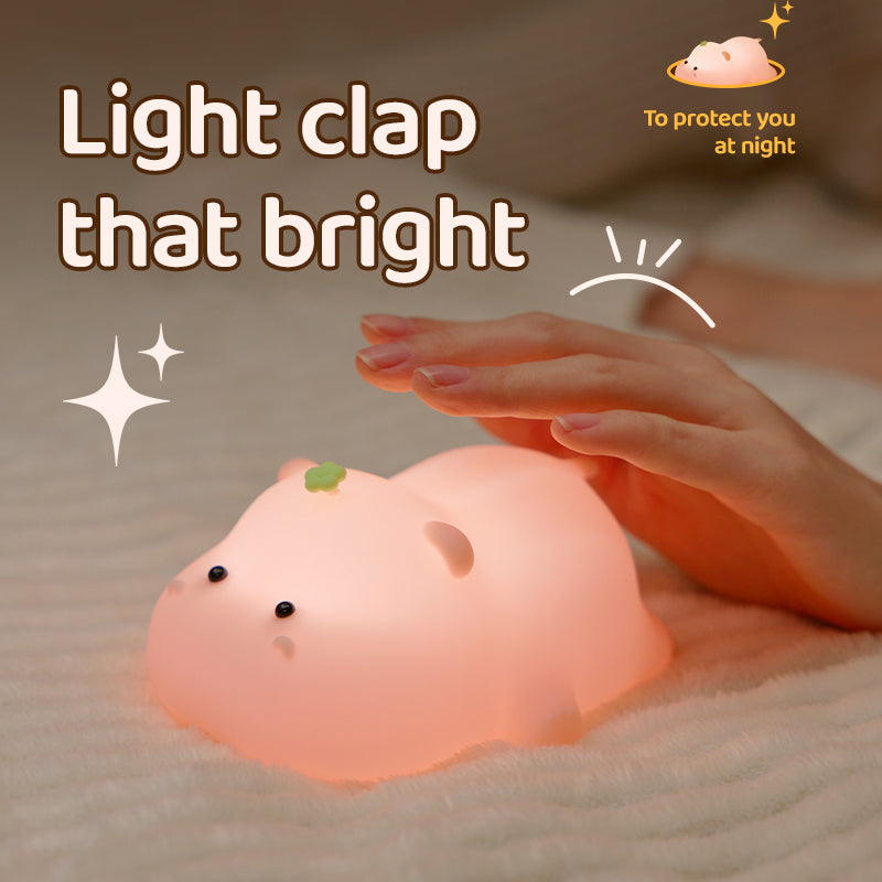 Hippo baby silicone night lamp