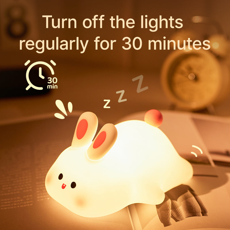 Big face rabbit silicone night light