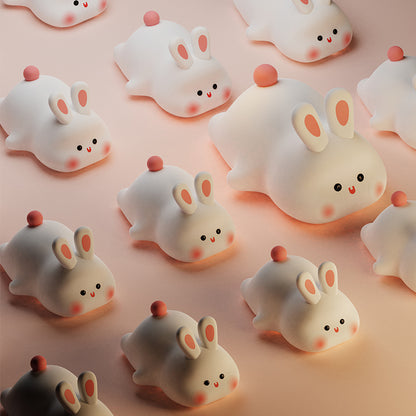 Big face rabbit silicone night light